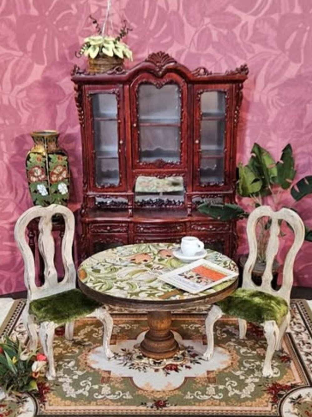 Dollhouse Miniature Table and Chairs One of a Kind 1:12 Scale